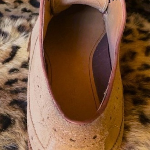 Camel Tan Suede TRASK Oxford Brogue Shoes 13 [VINTAGE - NEW & NEVER WORN]